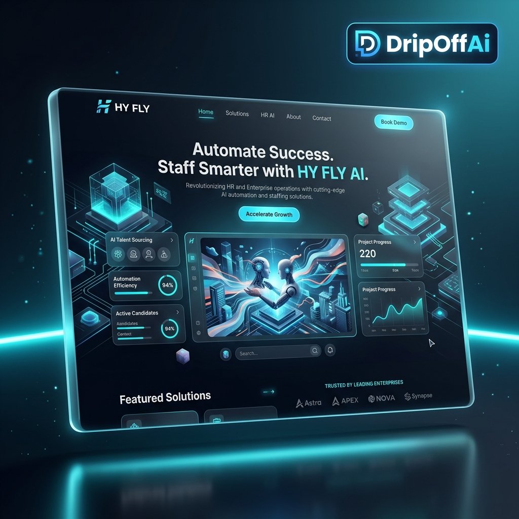 HY FLY Website Architecture Mockup Presentation